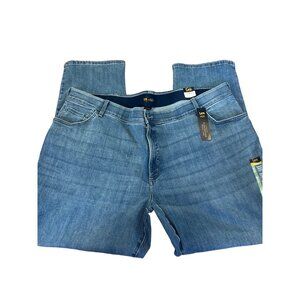 Lee Women's Regular Fit Straight Leg Jeans 30W Long Mid Rise Flex Motion NWT